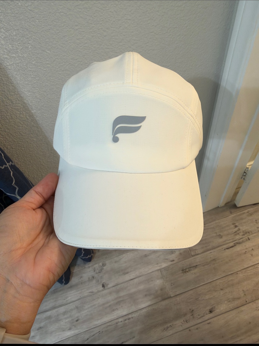 Fabletics White Performance Cap with Gray Logo - Men Accessories